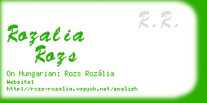 rozalia rozs business card