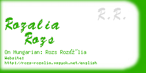 rozalia rozs business card